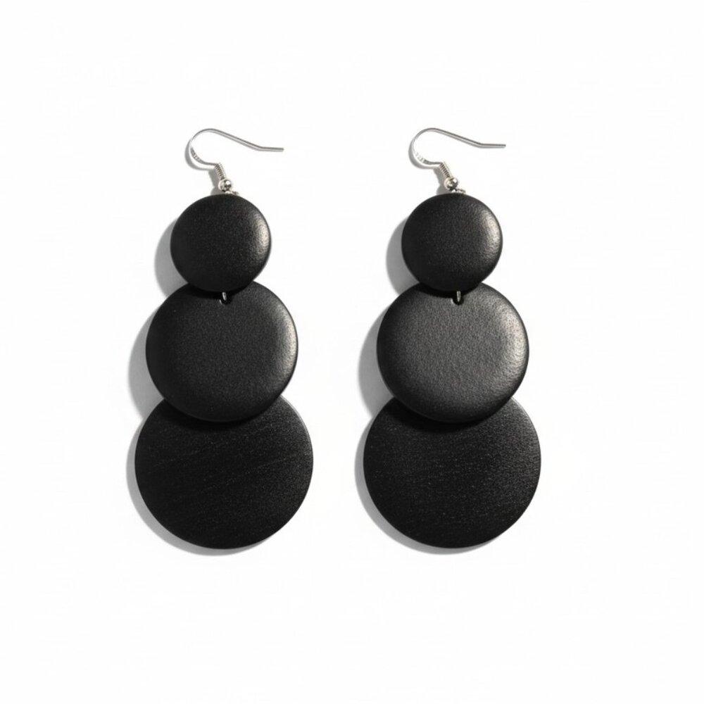 Black Statement Drop Earrings
